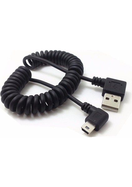 USB 90 Derece A Erkek - Mini USB 90 Derece Streç Veri Mp3 Mp4 Kamera Için Şarj (Yurt Dışından)