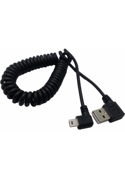 USB 90 Derece A Erkek - Mini USB 90 Derece Streç Veri Mp3 Mp4 Kamera Için Şarj (Yurt Dışından)
