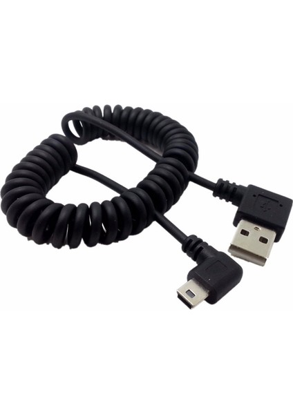 USB 90 Derece A Erkek - Mini USB 90 Derece Streç Veri Mp3 Mp4 Kamera Için Şarj (Yurt Dışından)