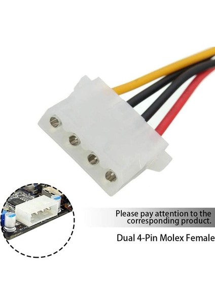 Yeni 1 Adet Sata 15 Pin Erkek 2 Kadın 4 Pin HDD Kadın HDD Kablosu Sert Ide Kablo Sürücüsü Molex Güç Profesyonel Dişi F2W4 (Yurt Dışından)