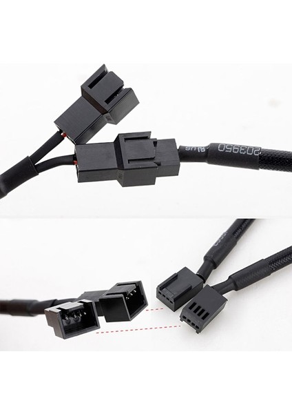 CB-Y4P 4pin Pwm Y Splitter Fan Kablosu 1X4PIN To 2X4PIN Genişletme Kablosu Adaptörü Pc Bilgisayar Aksesuarları Için C26 (Yurt Dışından)