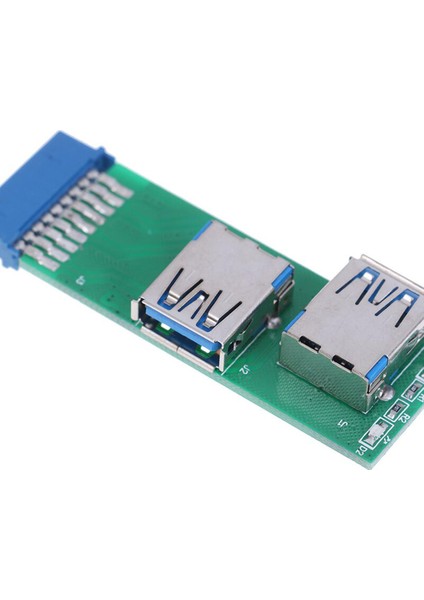 Dişi Başlık Adaptörü 1 Adet Dahili Anakart 2 Port USB 3.0 Dişi - 20 Pin (Yurt Dışından)