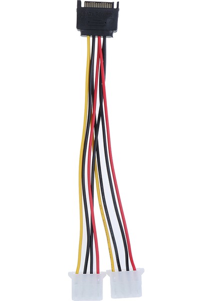 15PIN Sata Erkek Çift 4 Pin Molex Dişi Ide HDD Güç Sabit Disk Kablosu (Yurt Dışından)