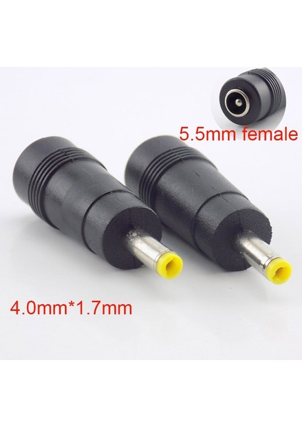 5 Adet Ac Dc Priz Konnektörü Dişi Erkek Adaptör Konnektörü Dizüstü Ses Kablosu Dönüştürücü 5.5mm x 2.1mm Ila 4.0mm x 1.7mm (Yurt Dışından)