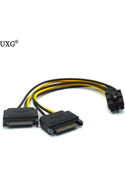 6pin Erkek Çift Sata 15PIN Erkek Adaptör Çift Sata 15PIN Erkek M Pcı-E 6 Pin Dişi F Ekran Kartı Güç Kablosu Bırak (Yurt Dışından)