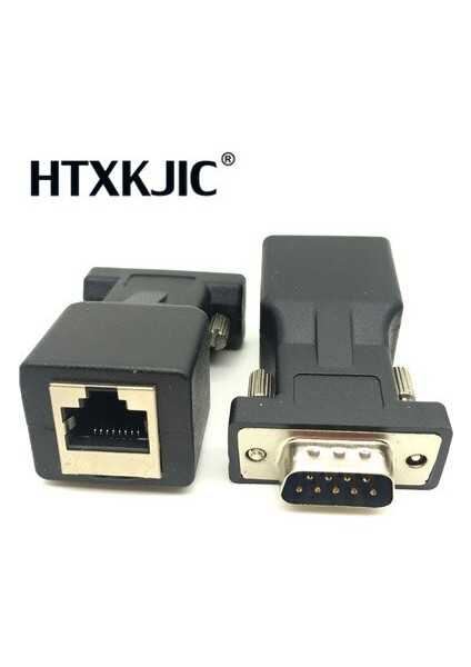 Com Bağlantı Noktasından Lan Ethernet Bağlantı Noktasına Dönüştürücü Db9 RS232 Erkek - RJ45 Dişi Adaptör 1 Adet Harici Güç Gerektirmez (Yurt Dışından)