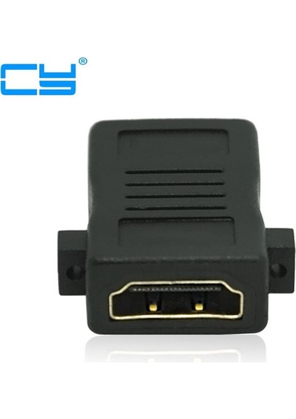 Vida Kilit Panel Montajlı HDMI Uyumlu Dişi - Dişi HDMI Uyumlu Uzatma F/f Kablo Genişletici Adaptör Konnektörü Siyah (Yurt Dışından)