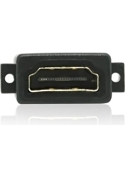 Vida Kilit Panel Montajlı HDMI Uyumlu Dişi - Dişi HDMI Uyumlu Uzatma F/f Kablo Genişletici Adaptör Konnektörü Siyah (Yurt Dışından)