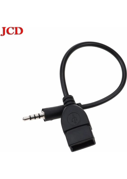 Jcd Yeni 3.5mm Erkek Ses Aux Jakı USB 2.0 Tip A Dişi Otg Dönüştürücü Adaptör Kablosu USB 2.0 Dönüştürücü Kablo Kablosu Araba Mp3 Jy6 (Yurt Dışından)