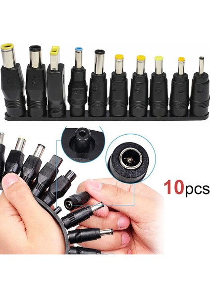 10 Adet/takım Evrensel Dizüstü Bilgisayar Için Laptop Şarj Cihazı Güç Adaptörü Ipuçları Şarjı Bağlamak Için Jak Konnektörü (Yurt Dışından)