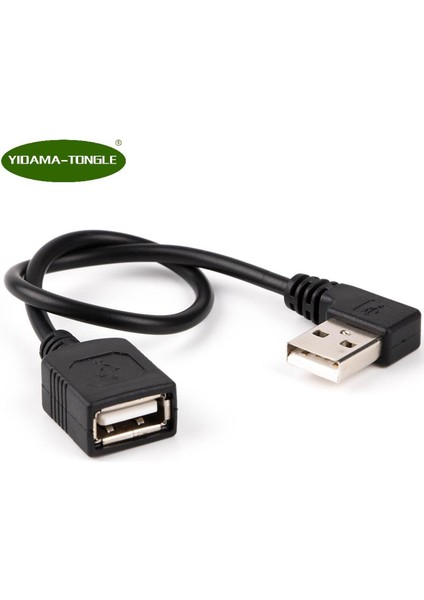 USB 2.0 A Erkek Dişi 90 Derece Açılı USB Uzatma Kablosu Kablosu Usb2.0 Erkek Dişi Dik Açılı Kablo (Yurt Dışından)