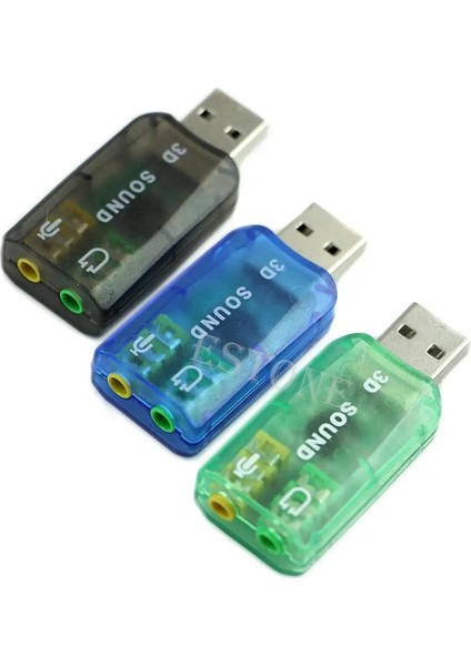 Ses Adaptörü Kartı 5.1usb - 3.5mm Mikrofon Kulaklık Jakı Stereo Kulaklık 3D Ses (Yurt Dışından) fırsatları
