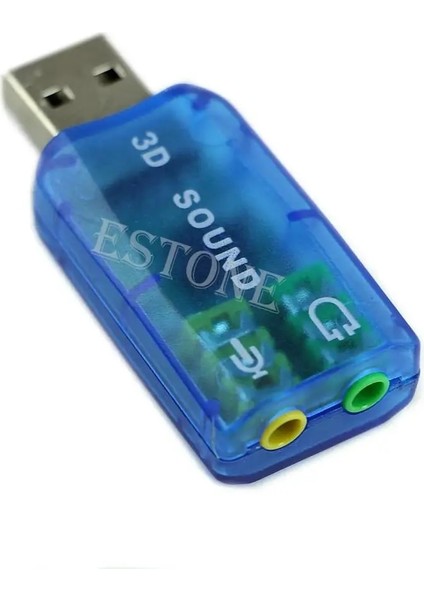 Ses Adaptörü Kartı 5.1usb - 3.5mm Mikrofon Kulaklık Jakı Stereo Kulaklık 3D Ses (Yurt Dışından) indirimleri