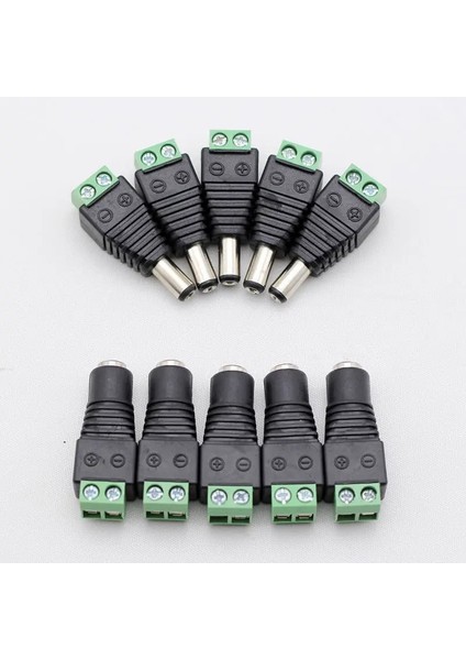 5 Adet Dişi 2.1X5.5MM+12V 5 Adet Erkek Dc Priz Adaptör Jak Konnektörü Cctv Pv Için (Yurt Dışından) indirimleri