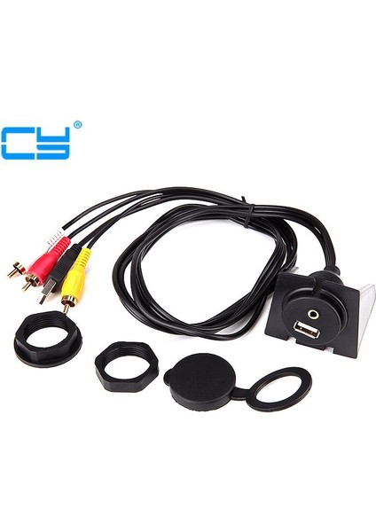 1 M Araba Dashboard Gömme Montaj USB 2.0 3.5mm Ses Aux 3rca Uzatma Kurşun Panel Kablo Kordonu Yüksek Hızlı Motosiklet Tekne Için (Yurt Dışından)