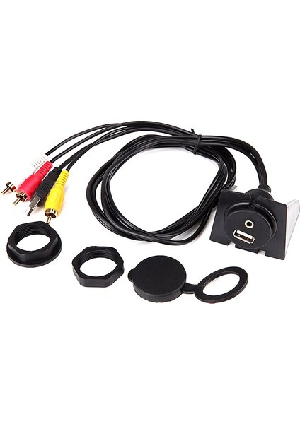 1 M Araba Dashboard Gömme Montaj USB 2.0 3.5mm Ses Aux 3rca Uzatma Kurşun Panel Kablo Kordonu Yüksek Hızlı Motosiklet Tekne Için (Yurt Dışından)