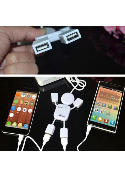Şekil 4 Bağlantı Noktaları 480 Mbps Pc Dizüstü Bilgisayar USB 2.0 Genişletme Hub Splitter Adaptörü (Yurt Dışından)