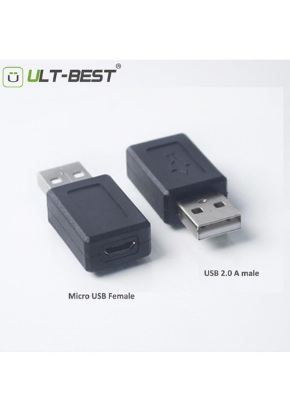 Ult-Best USB Adaptörü Mikro Usb2.0 Dişi - USB 2.0 A Erkek Konnektör Dönüştürücü Adaptör (Yurt Dışından)