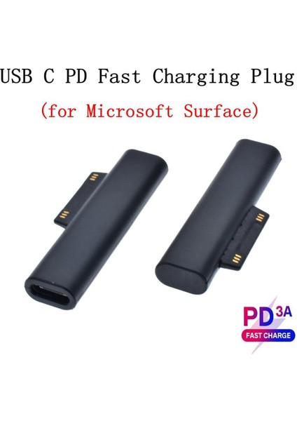 USB Tip C Pd Hızlı Şarj Fişi Dönüştürücü Microsoft Sur Pro 3 4 5 6 Go USB C Dişi Adaptör Konnektörü Sur Kitap Için (Yurt Dışından)