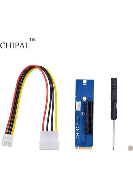 Chıpal Ngff M2 M.2 Pcı-E 4x 1x Yuvası Yükseltici Kart Adaptörü Erkek Kadın Pcıe Çoğaltıcı Grafik Kartı Için (Yurt Dışından)