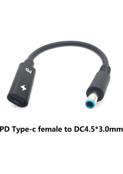 Pd Tipi C Dişi 4.5*3.0mm Erkek Dc Fiş Dönüştürücü Dizüstü Bilgisayar Şarj Kablosu Kablosu Için Hp Probook 430 G3 450 G3 455 G3 470 G3 440 (Yurt Dışından)