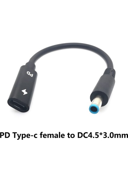 Pd Tipi C Dişi 4.5*3.0mm Erkek Dc Fiş Dönüştürücü Dizüstü Bilgisayar Şarj Kablosu Kablosu Için Hp Probook 430 G3 450 G3 455 G3 470 G3 440 (Yurt Dışından)