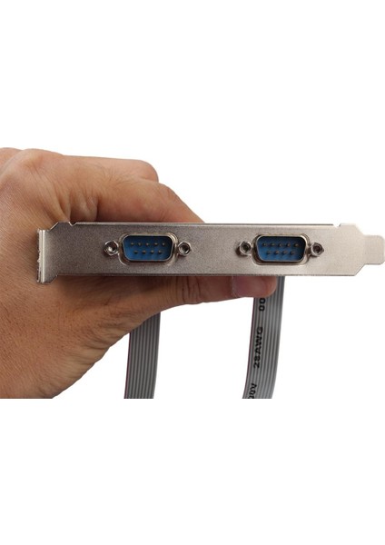 Ana Bilgisayar Kasası Pc Şasi Anakart 2 Bağlantı Noktalı Seri RS232 Db9 Erkek Com Bağlantı Noktası - Idc 10PIN Kablo W/braket Genişletici Kablo Tel Kordon (Yurt Dışından) fırsatları