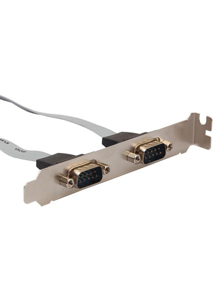 Ana Bilgisayar Kasası Pc Şasi Anakart 2 Bağlantı Noktalı Seri RS232 Db9 Erkek Com Bağlantı Noktası - Idc 10PIN Kablo W/braket Genişletici Kablo Tel Kordon (Yurt Dışından) indirimleri