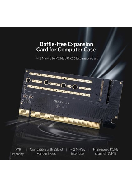 Orıco PSM2-X16 M.2 Ngff M Anahtar Nvme Ssd'den Pcı-E 3.0X16 Genişletme Kartı 2230 2242 2260 2280 M.2 SSD Adaptörü M.2 M Anahtar Arası (Yurt Dışından)