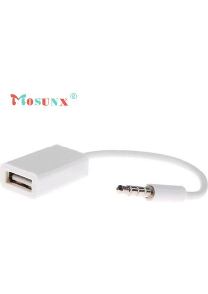 Ecosin2 USB Dönüştürücü Kablo Kordonu 3.5mm Erkek Aux Ses Fişi Jakı USB 2.0 Dişi Dönüştürücü Kablo Kordonu Araba Mp3 APRIL28 (Yurt Dışından)