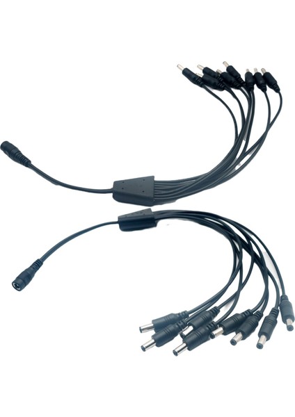 1 Adet Dc 5.5mm x 2.5mm 1 Dişi 8x Erkek Fiş Bağlantı Noktası 12 V Güvenlik Kamerası Dc Güç Splitter Adaptör Bağlantı Kablosu 40 cm Bakır (Yurt Dışından)