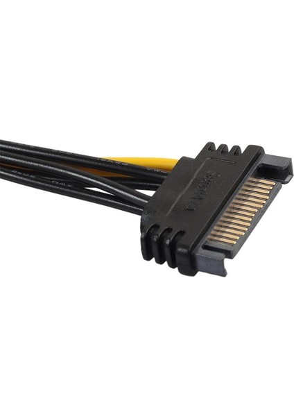 5 Adet 15PIN Sata Güç - 6pin Pcı-E Pcı Express Adaptör Kablosu Video Araba Için (Yurt Dışından)