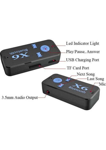 Yeni Bluetooth 4.1 Alıcı Adaptörü Kablosuz Stereo Ses Çalar Tf Kart Okuyucu Fonksiyonu ile 3.5mm Aux (Yurt Dışından)