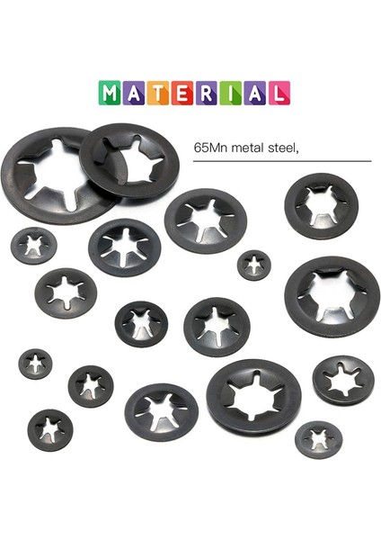 260 Adet Manganez Çelik Torx Yıkayıcı, Torx Delik Rulman Kelepçesi Tespit Halkası Kombinasyonu Seti (Yurt Dışından) fiyatları