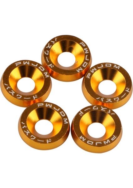 10X M6 Jdm Kütük Alüminyum Çamurluk/tampon Yıkayıcı/cıvata Motor Bölmesi Giydirme Kiti (Yurt Dışından)