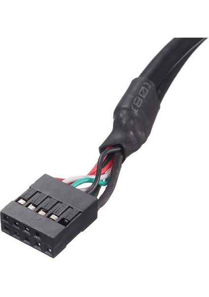10 Pin / 9pin Anakart Dişi Başlık - Çift USB 2.0 Dişipanel Montajlı Veri Kablosu Vidalı Panel Delikli (Yurt Dışından)