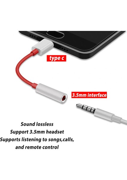 Orijinal Oneplus Kulaklık Adaptörü USB Tip C 3 5mm Jack Ses Dönüştürücü Bir Artı 10PRO 9t 9 Pro 8t Realme Oppo Vivo Aux Kablosu (Yurt Dışından)