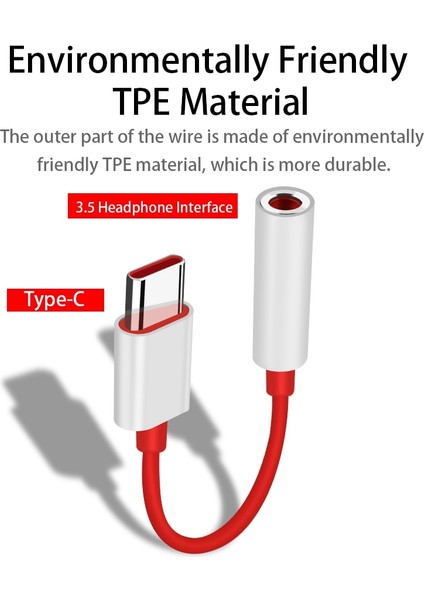 Orijinal Oneplus Kulaklık Adaptörü USB Tip C 3 5mm Jack Ses Dönüştürücü Bir Artı 10PRO 9t 9 Pro 8t Realme Oppo Vivo Aux Kablosu (Yurt Dışından)