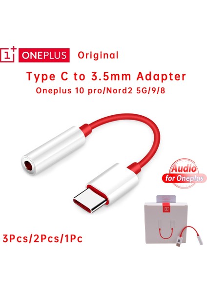 Orijinal Oneplus Kulaklık Adaptörü USB Tip C 3 5mm Jack Ses Dönüştürücü Bir Artı 10PRO 9t 9 Pro 8t Realme Oppo Vivo Aux Kablosu (Yurt Dışından)