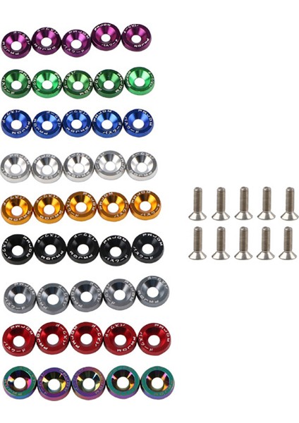 10X M6 Jdm Kütük Alüminyum Çamurluk/tampon Yıkayıcı/cıvata Motor Bölmesi Giydirme Kiti Eatop (Yurt Dışından) fiyatları