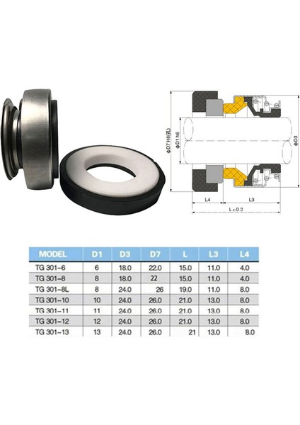 301 Serisi Fit 8 10 12MM Su Pompası Sirkülasyon Pompası Eatop Için Mekanik Salmastra (Yurt Dışından) fırsatları