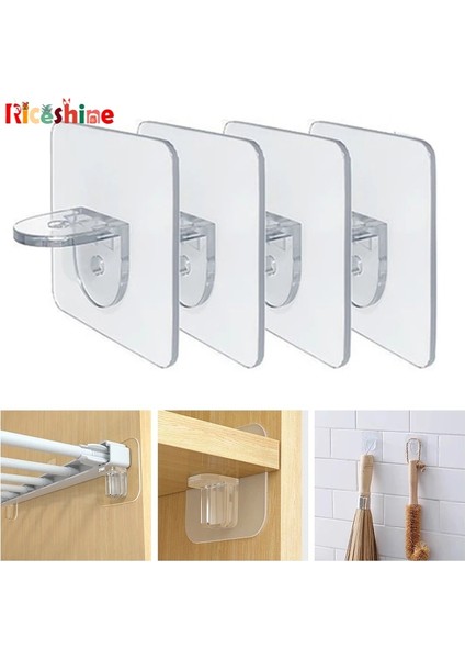 Duvar Askıları Güçlü Tutucu Banyo Alet Raf Desteği Yapışkan Mandal (Yurt Dışından)