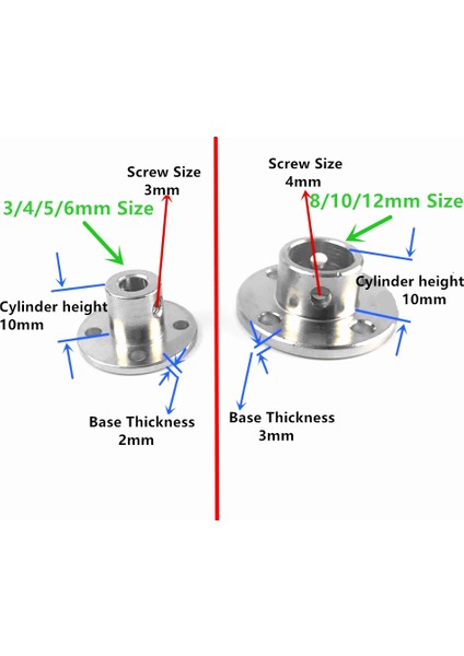 Flanş / Altıgen Bakır Pirinç Dc Motor Tekerlek Kaplin Mili Çubuk Montaj Konnektörü 2mm 3mm 4mm 5mm 6mm 8mm 10MM 12MM Çoğaltıcı (Yurt Dışından)