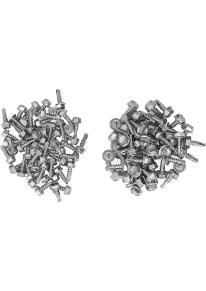 Kendiliğinden Sondaj Vida Çeşitleri, Altıgen Kendiliğinden Sondaj Vida Seti 410 Paslanmaz Çelik Yüksek Sertlik 100 Adet Hızlı Metal Için Otomotiv Matkap (Yurt Dışından) indirimleri