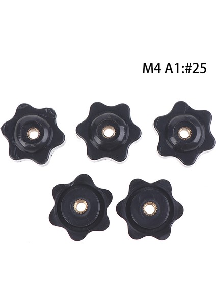 Adet M4/5/6/8/10 Erik El Sıkma Somunları Kolu Konu Mekanik Siyah Başparmak Somunu (Yurt Dışından)