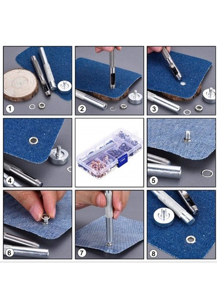 200 Takım 6 mm Metal Grometler Tabanlı ve Delme Deliği Aletli Kuşgözü (Yurt Dışından) fırsatları