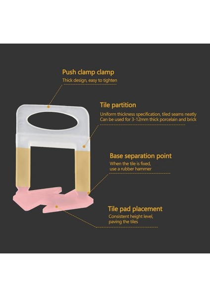 Fayans Tesviye Sistemi Klipleri 2mm -400 Adet Dıy Fayans Tesviye Paspayı Profesyonel Seramik Karo ve Taş Kurulumu Için (Yurt Dışından) fiyatları