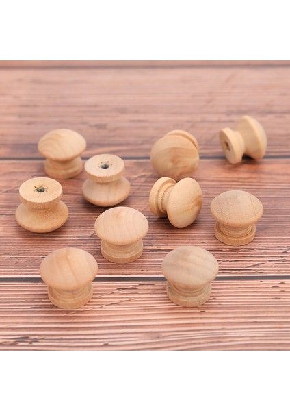10 Adet Kolları 2.4x2 cm Doğal Ahşap Dolap Çekmece Dolap Kolları Çekme Kolu (Yurt Dışından)