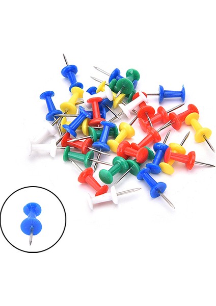 80 Adet Renkli Itme Pimi Çizim Harita Pimleri Uyarı Ofis Okul Eatop (Yurt Dışından)