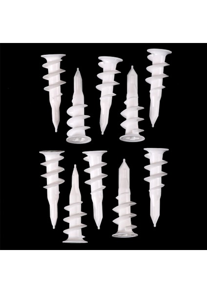 10 Adet Kendiliğinden Sondaj Duvar Dişli Alçıpan Plastik Burgu Çapalar Eatop (Yurt Dışından)